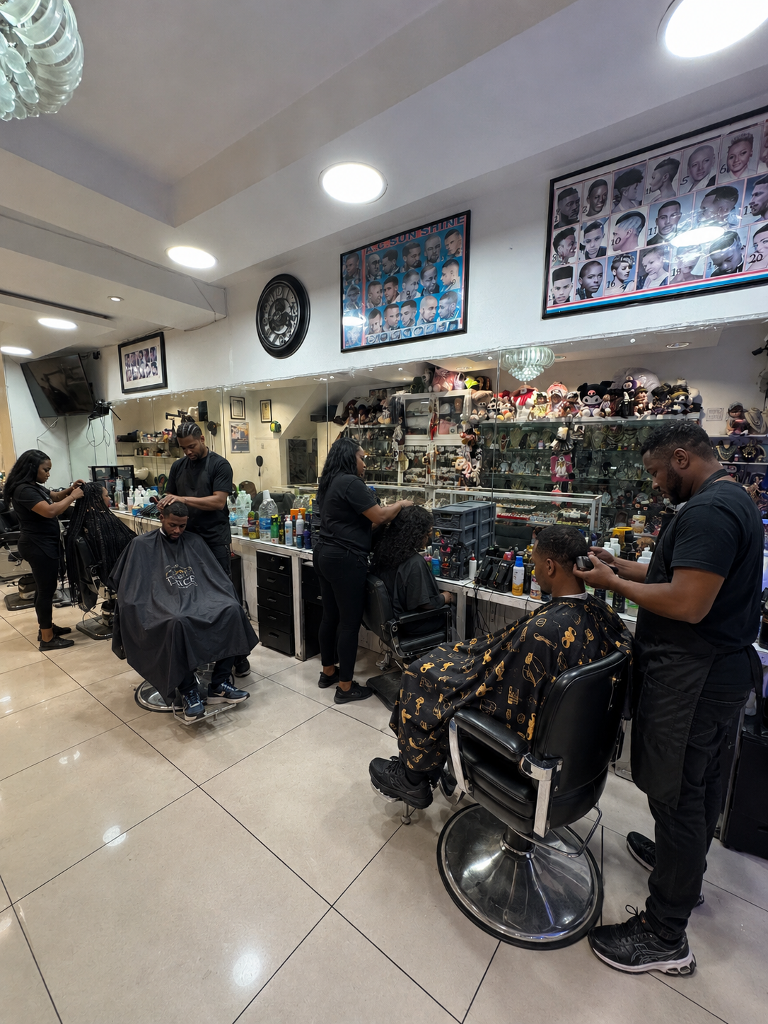 Barbers at work